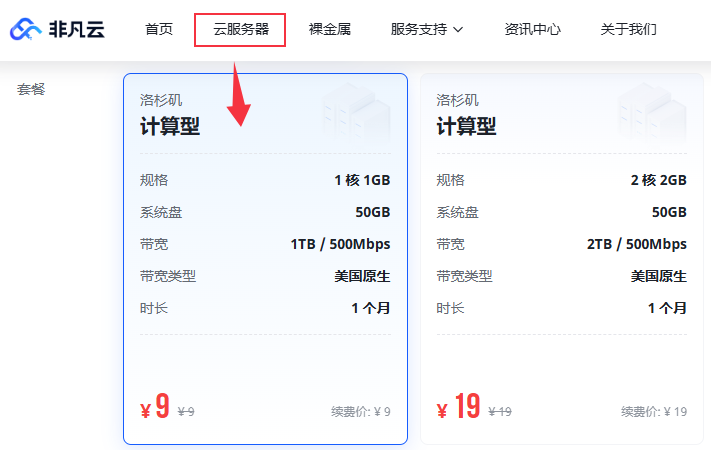 非凡云美国洛杉矶原生IP云服务器深度测评：1TB流量@500Mbps带宽月付9元是否真香？-国外VPS测评