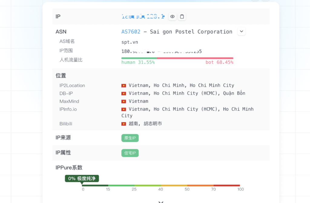丽萨主机越南双ISP原生住宅IP VPS上线|西贡邮电SPT小众运营商|TikTok数据表现优秀,1个IPv4+5个IPv6,48小时退款保证