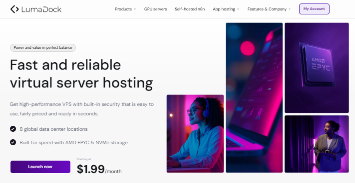 LumaDock高性能VPS测评：$3.99/月起-AMD EPYC/Ryzen-欧美10大机房-不限流量1Gbps-国外VPS测评